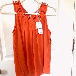 NWT Entourage Boutique Orange Top- Small